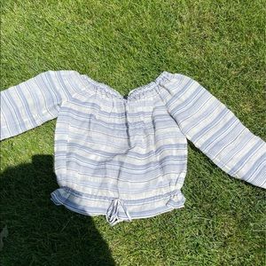 Theory off the shoulder shirt